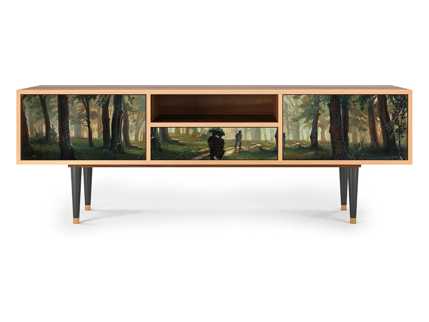 Mueble de TV - 170х59х41 cm - T6 - Rain in the Oak Forest, Nogueira^ Móvel De Tv