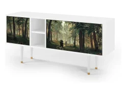 Móvel De Tv* Mueble de TV - 150х69х41 cm - T5 - Rain in the Oak Forest, Branco Bege