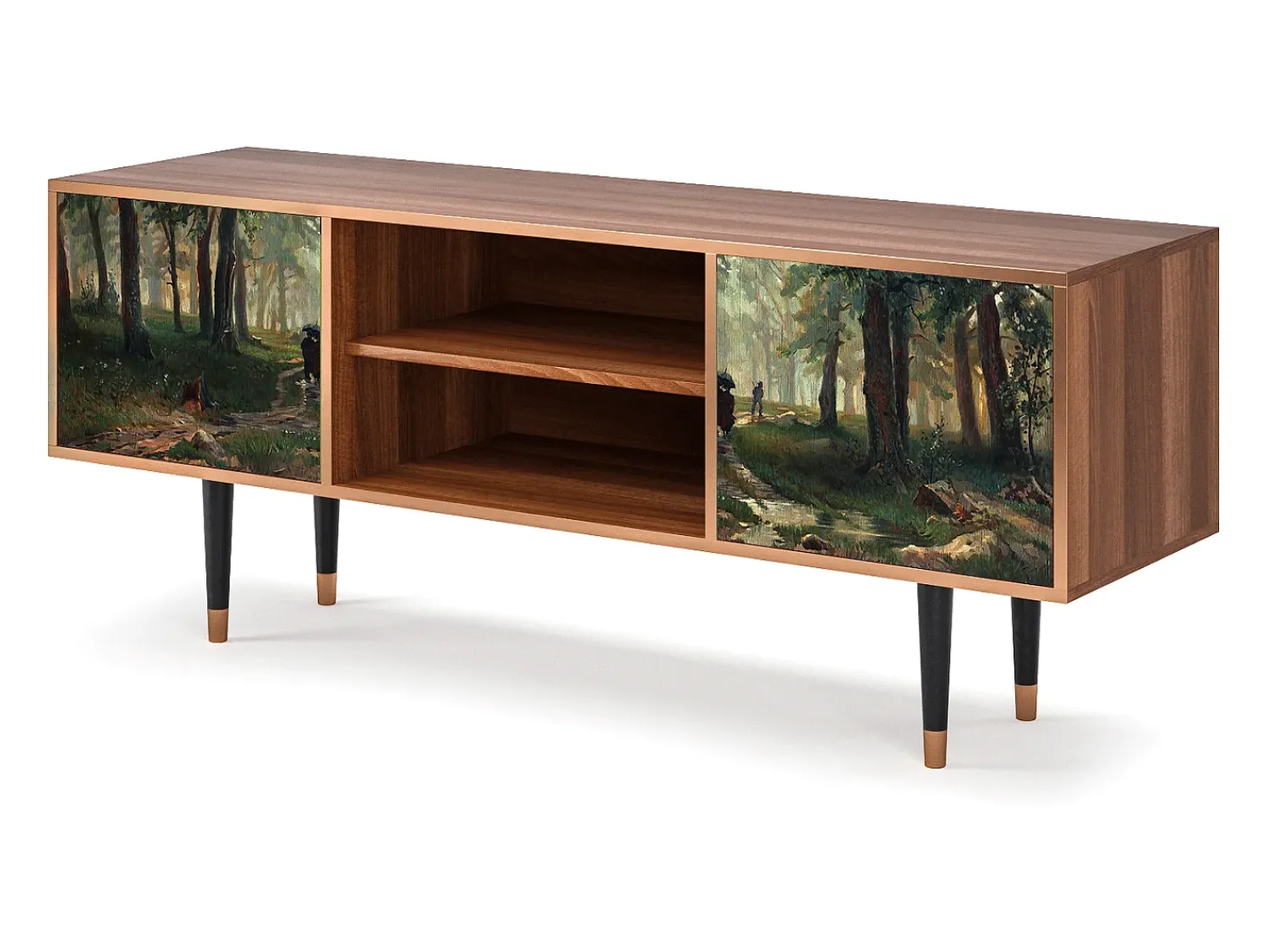 Mueble de TV - 170х69х48 cm - T2 - Rain in the Oak Forest, Nogueira^ Móvel De Tv