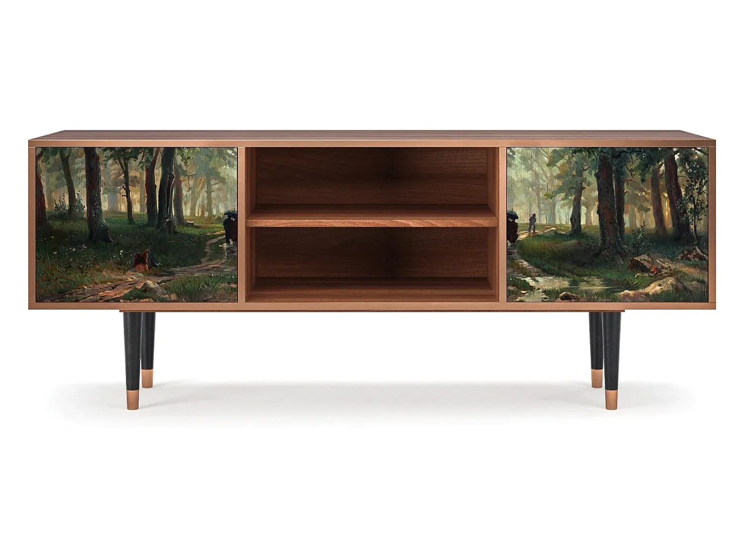 Mueble de TV - 170х69х48 cm - T2 - Rain in the Oak Forest, Nogueira^ Móvel De Tv