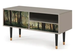 Móvel De Tv| Mueble de TV - 115х59х48 cm - T3 - Rain in the Oak Forest, Areia Bege