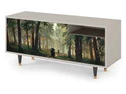 Móvel De Tv* Mueble de TV - 125х56х41 cm - T7 - Rain in the Oak Forest, Areia Bege