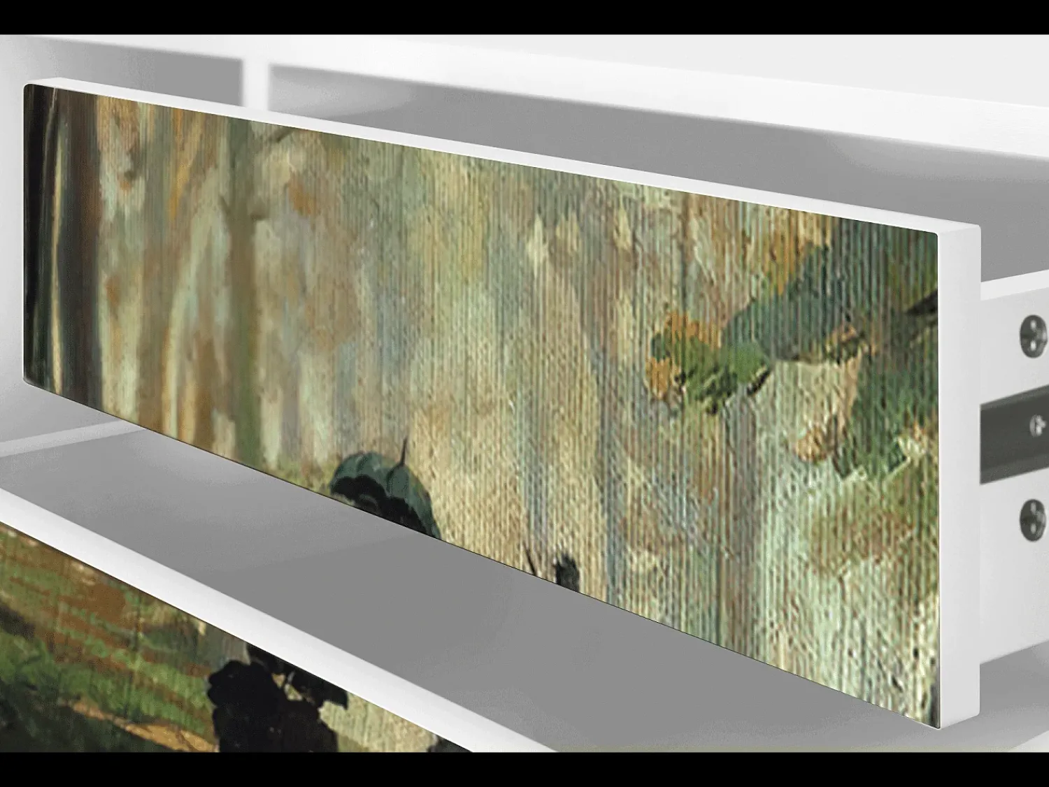 Mueble de TV - 170х59х48 cm - T4 - Rain in the Oak Forest, Branco^ Móvel De Tv
