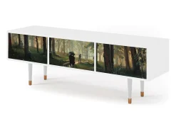 Mueble de TV - 170х59х48 cm - T4 - Rain in the Oak Forest, Branco^ Móvel De Tv