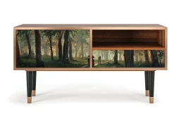Móvel De Tv* Mueble de TV - 115х59х48 cm - T3 - Rain in the Oak Forest, Nogueira Castanho