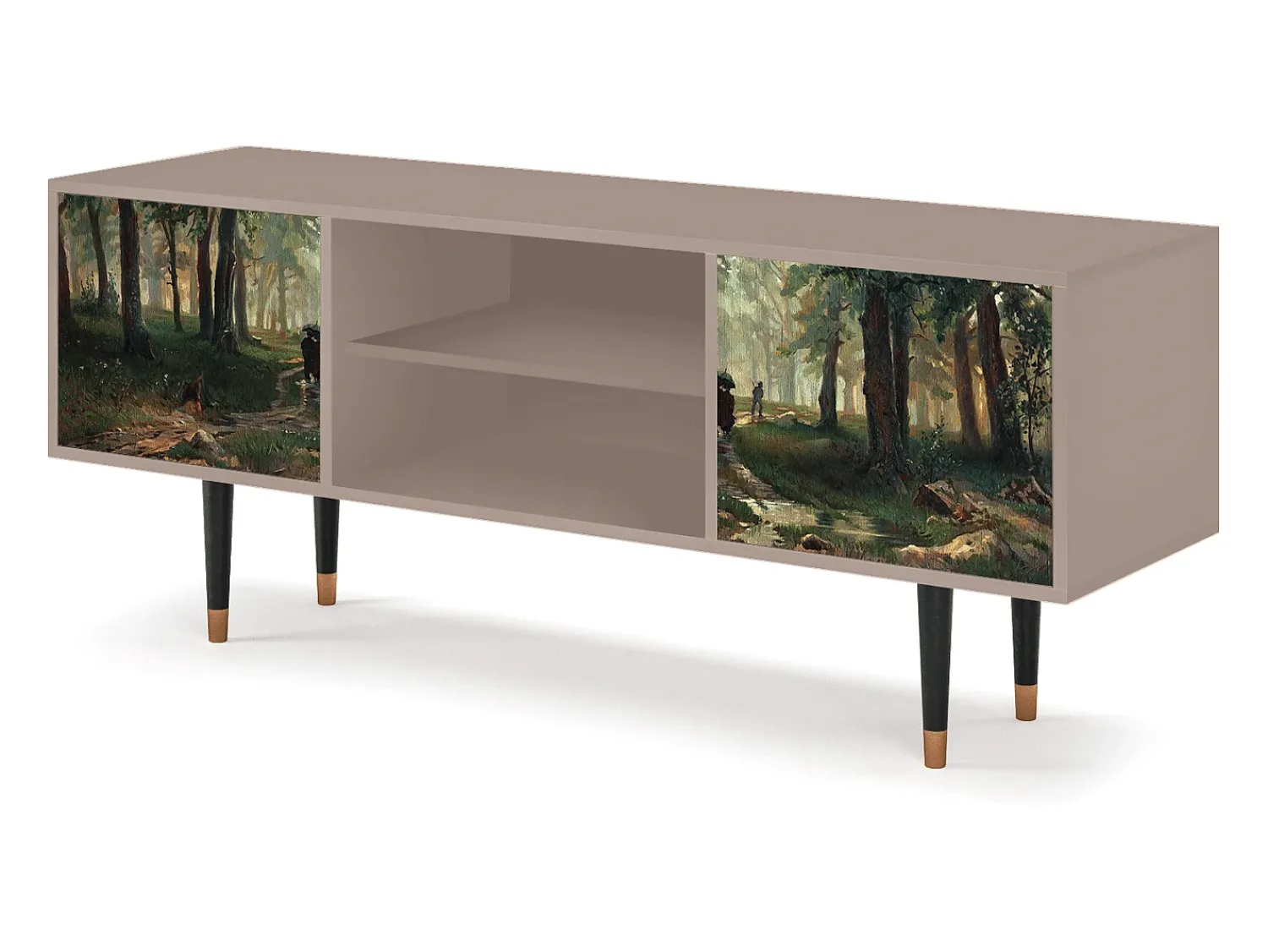 Móvel De Tv* Mueble de TV - 170х69х48 cm - T2 - Rain in the Oak Forest, Latte Bege