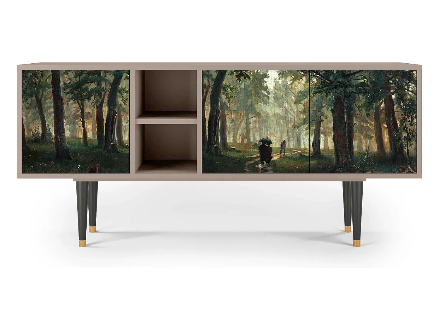 Clearance Mueble de TV - 150х69х41 cm - T5 - Rain in the Oak Forest, Areia Bege