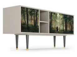 Clearance Mueble de TV - 150х69х41 cm - T5 - Rain in the Oak Forest, Areia Bege