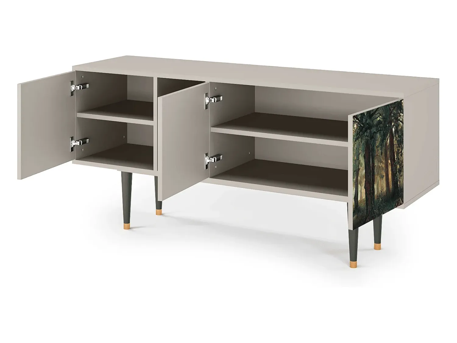 Clearance Mueble de TV - 150х69х41 cm - T5 - Rain in the Oak Forest, Areia Bege