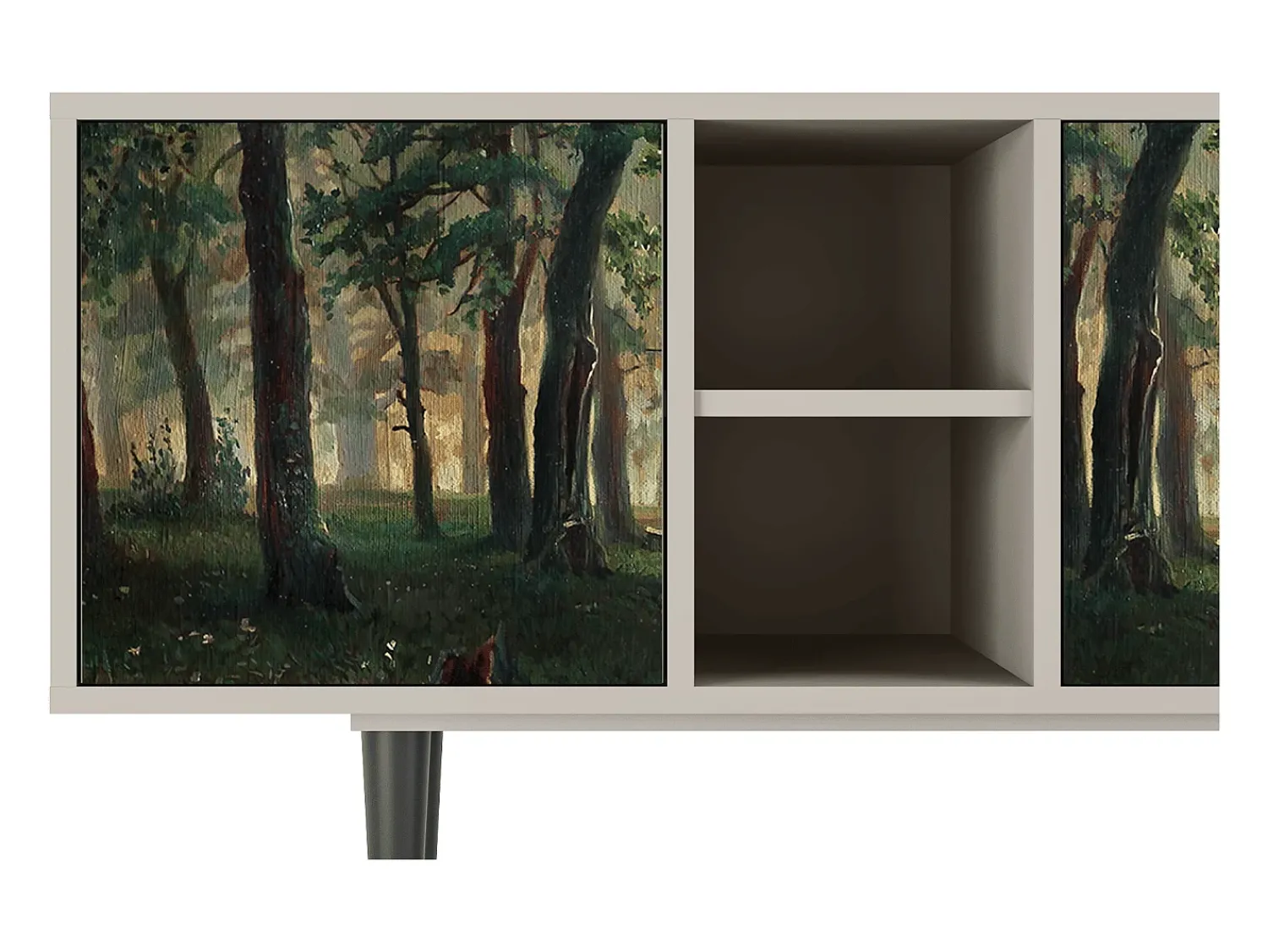 Clearance Mueble de TV - 150х69х41 cm - T5 - Rain in the Oak Forest, Areia Bege