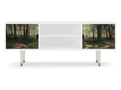 Móvel De Tv* Mueble de TV - 170х69х48 cm - T2 - Rain in the Oak Forest, Branco Bege