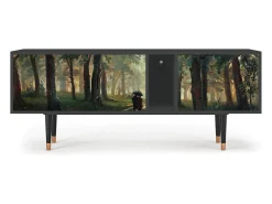Móvel De Tv| Mueble de TV - 170х69х48 cm - T1 - Rain in the Oak Forest, Antracite Cinza antracite