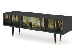 Mueble de TV - 170х59х48 cm - T4 - Rain in the Oak Forest, Antracite^ Móvel De Tv
