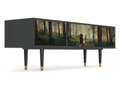 Mueble de TV - 170х59х48 cm - T4 - Rain in the Oak Forest, Antracite^ Móvel De Tv