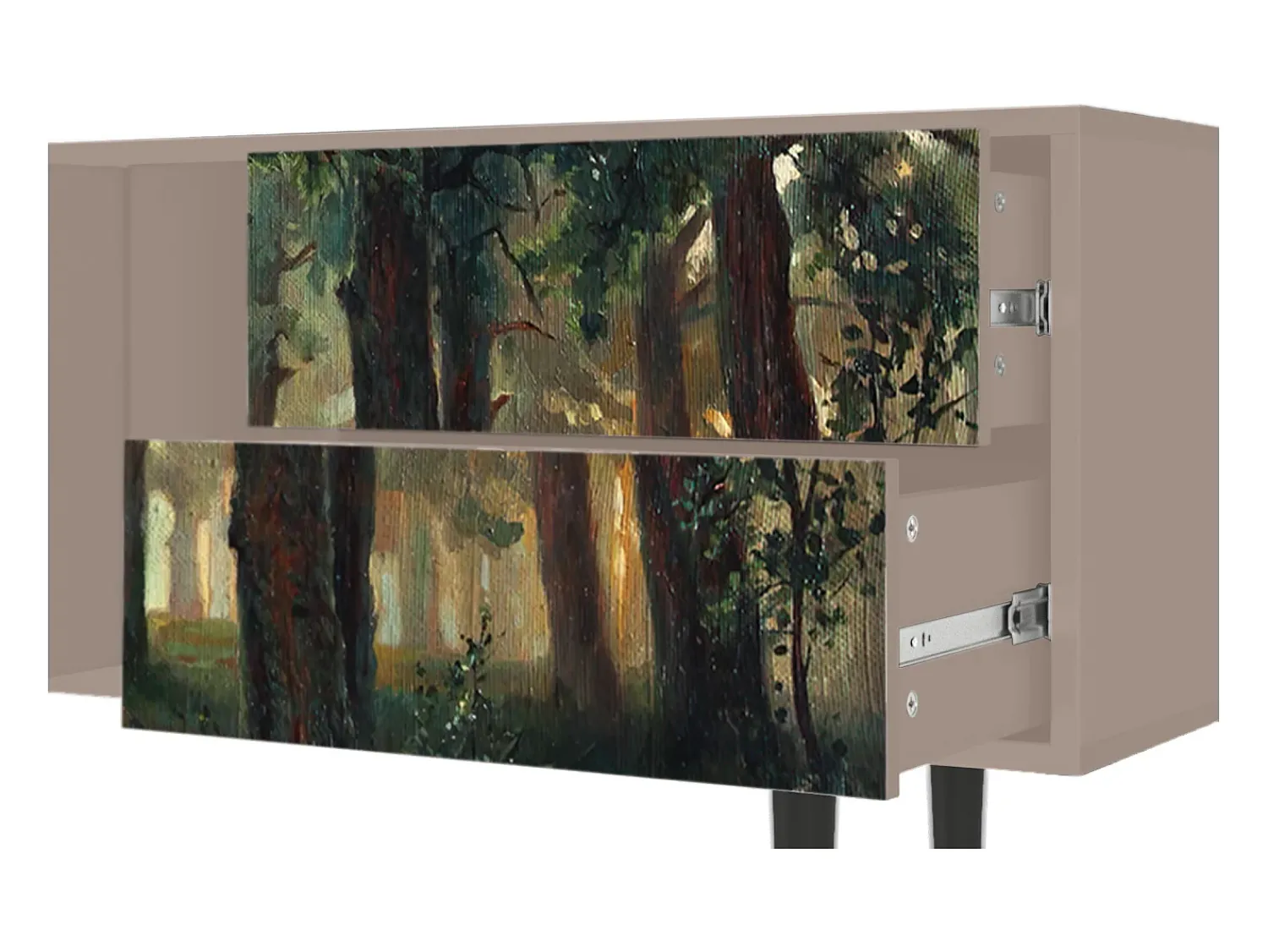 Móvel De Tv* Mueble de TV - 170х69х48 cm - T1 - Rain in the Oak Forest, Latte Bege
