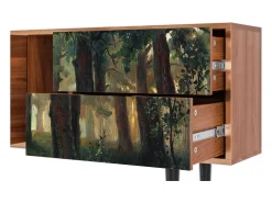 Móvel De Tv| Mueble de TV - 170х69х48 cm - T1 - Rain in the Oak Forest, Nogueira Castanho