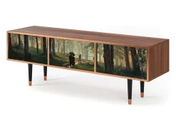Móvel De Tv* Mueble de TV - 170х59х48 cm - T4 - Rain in the Oak Forest, Nogueira Castanho