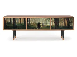 Móvel De Tv* Mueble de TV - 170х59х48 cm - T4 - Rain in the Oak Forest, Nogueira Castanho