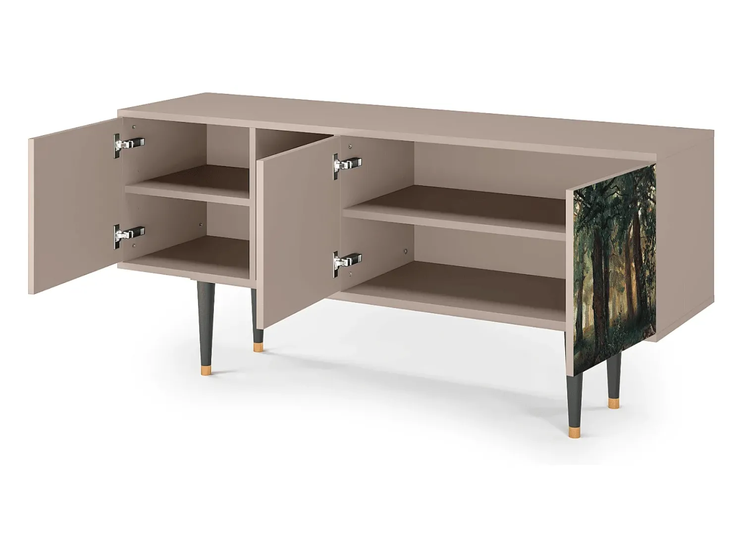 Outlet Mueble de TV - 150х69х41 cm - T5 - Rain in the Oak Forest, Latte Bege