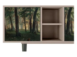 Outlet Mueble de TV - 150х69х41 cm - T5 - Rain in the Oak Forest, Latte Bege