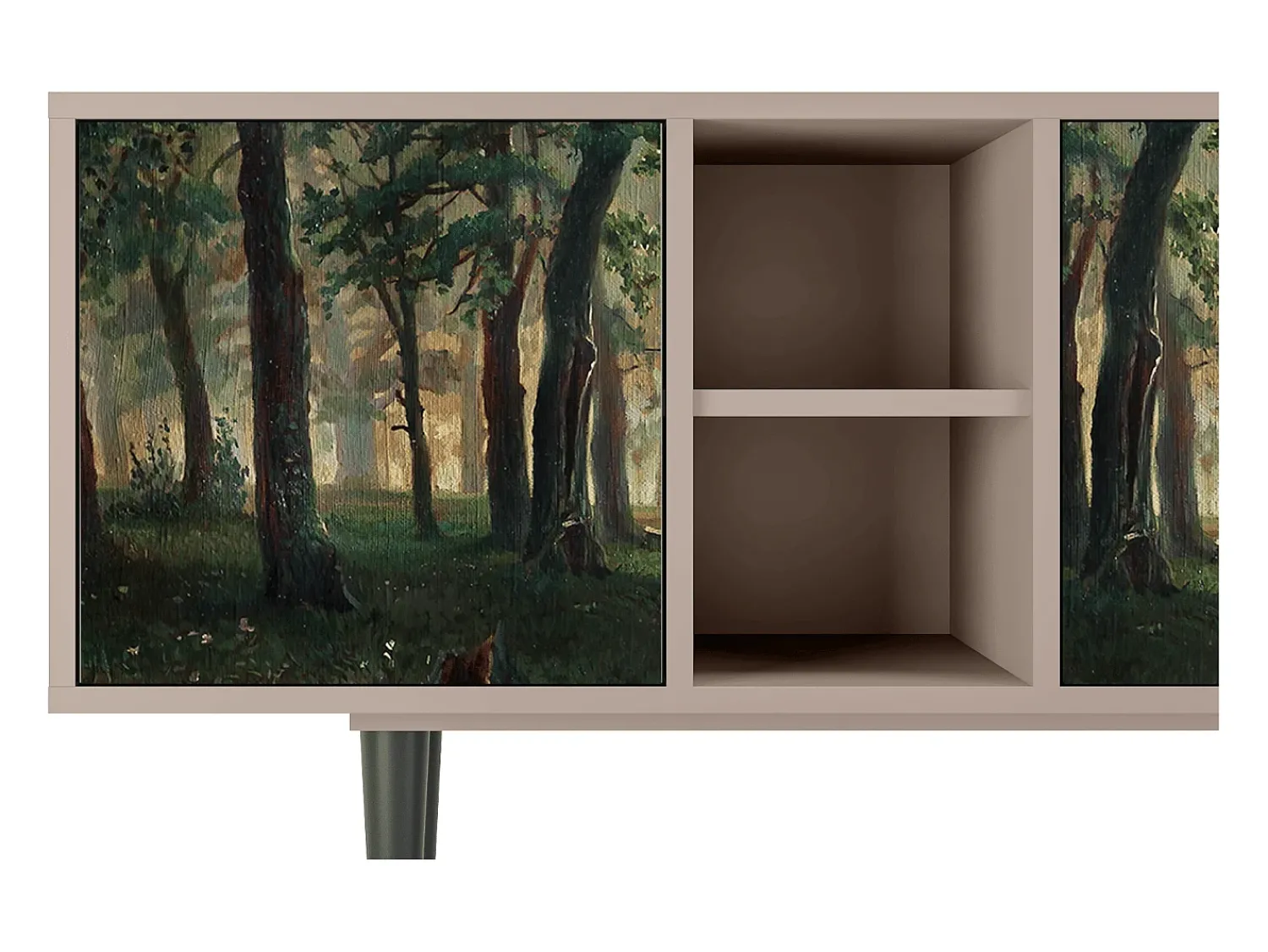 Outlet Mueble de TV - 150х69х41 cm - T5 - Rain in the Oak Forest, Latte Bege
