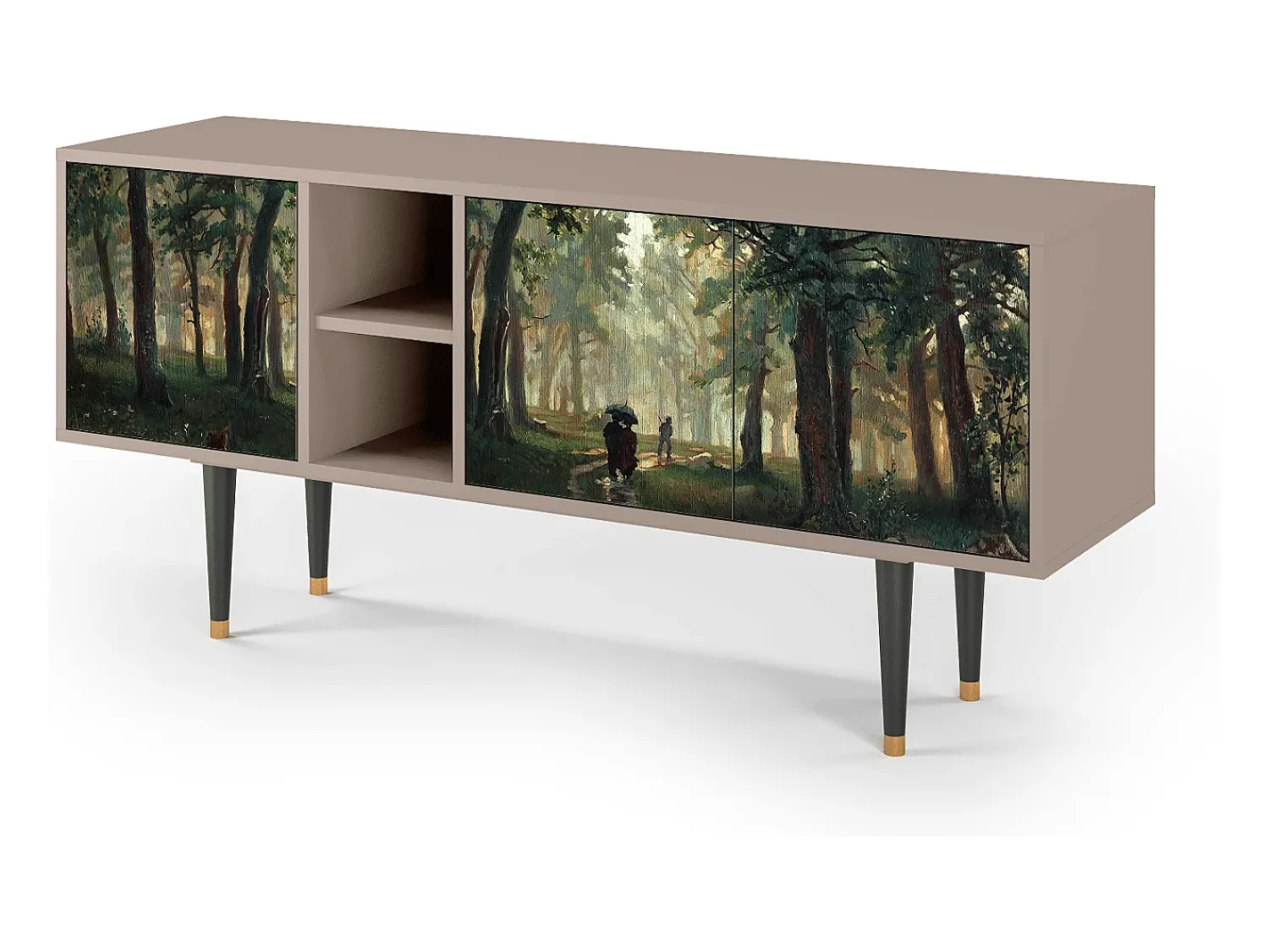 Outlet Mueble de TV - 150х69х41 cm - T5 - Rain in the Oak Forest, Latte Bege