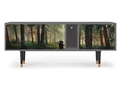Móvel De Tv* Mueble de TV - 170х69х48 cm - T1 - Rain in the Oak Forest, Cinza Cinzento