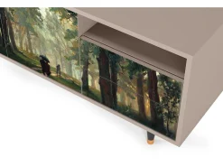 Mueble de TV - 125х56х41 cm - T7 - Rain in the Oak Forest, Latte^ Móvel De Tv