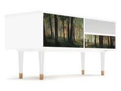 Mueble de TV - 115х59х48 cm - T3 - Rain in the Oak Forest, Branco Bege