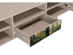 Móvel De Tv* Mueble de TV - 170х59х41 cm - T6 - Rain in the Oak Forest, Latte Bege