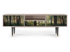 Móvel De Tv* Mueble de TV - 170х59х41 cm - T6 - Rain in the Oak Forest, Latte Bege