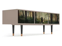 Mueble de TV - 170х59х48 cm - T4 - Rain in the Oak Forest, Latte^ Móvel De Tv