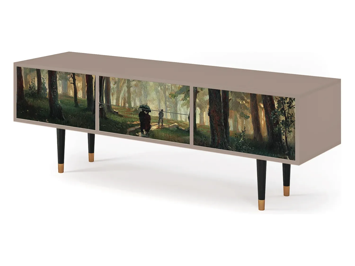 Mueble de TV - 170х59х48 cm - T4 - Rain in the Oak Forest, Latte^ Móvel De Tv