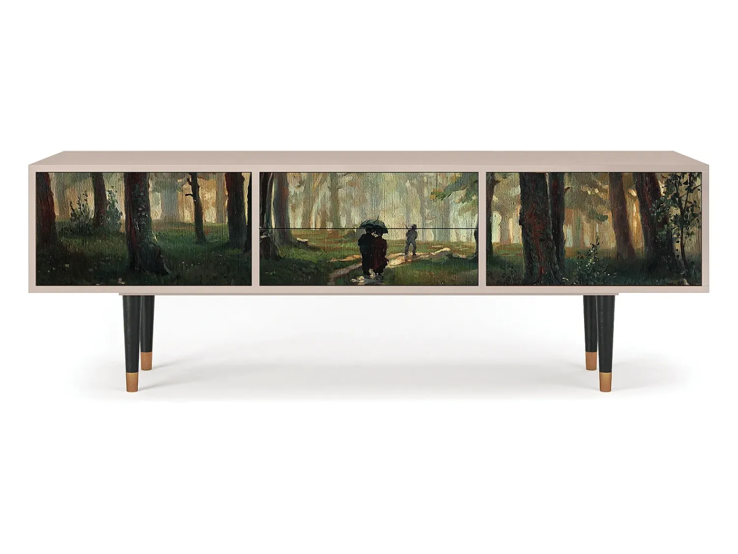 Mueble de TV - 170х59х48 cm - T4 - Rain in the Oak Forest, Latte^ Móvel De Tv