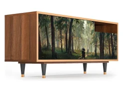 Móvel De Tv* Mueble de TV - 125х56х41 cm - T7 - Rain in the Oak Forest, Nogueira Castanho