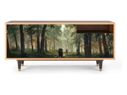 Móvel De Tv* Mueble de TV - 125х56х41 cm - T7 - Rain in the Oak Forest, Nogueira Castanho