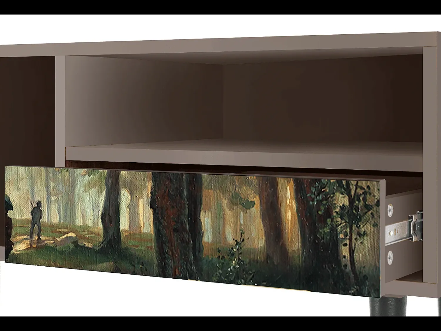 Mueble de TV - 115х59х48 cm - T3 - Rain in the Oak Forest, Latte^ Móvel De Tv