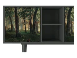 Mueble de TV - 150х69х41 cm - T5 - Rain in the Oak Forest, Antracite^ Móvel De Tv