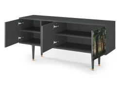 Mueble de TV - 150х69х41 cm - T5 - Rain in the Oak Forest, Antracite^ Móvel De Tv