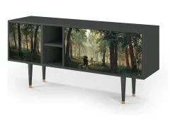 Mueble de TV - 150х69х41 cm - T5 - Rain in the Oak Forest, Antracite^ Móvel De Tv