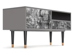 Móvel De Tv* Mueble de TV - 115х59х48 cm - T3 - A Pond, Cinza Cinzento