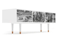 Outlet Mueble de TV - 170х59х48 cm - T4 - A Pond, Branco Bege