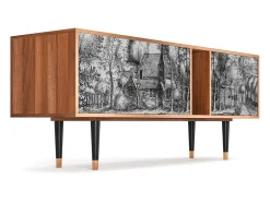 Móvel De Tv| Mueble de TV - 170х69х48 cm - T1 - A Pond, Nogueira Castanho