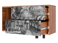 Móvel De Tv| Mueble de TV - 170х69х48 cm - T1 - A Pond, Nogueira Castanho
