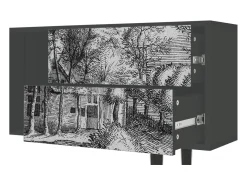 Móvel De Tv| Mueble de TV - 170х69х48 cm - T1 - A Pond, Antracite Cinza antracite