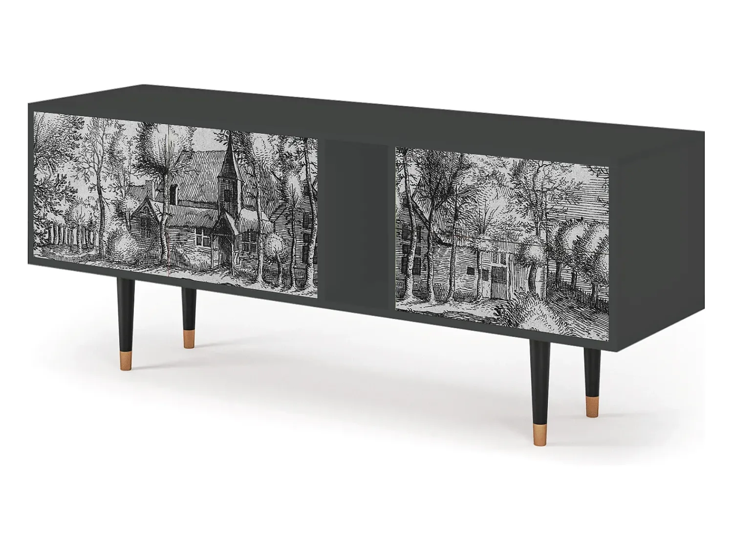 Móvel De Tv| Mueble de TV - 170х69х48 cm - T1 - A Pond, Antracite Cinza antracite
