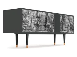 Móvel De Tv| Mueble de TV - 170х69х48 cm - T1 - A Pond, Antracite Cinza antracite