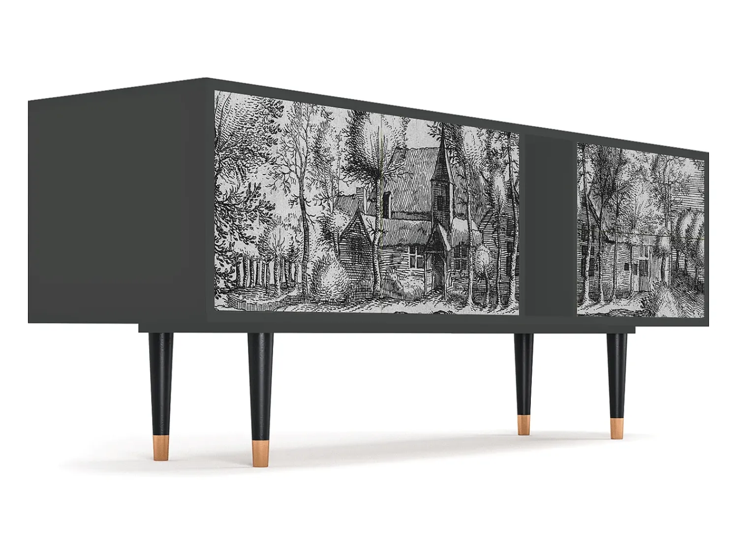 Móvel De Tv| Mueble de TV - 170х69х48 cm - T1 - A Pond, Antracite Cinza antracite