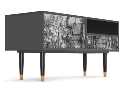 Mueble de TV - 115х59х48 cm - T3 - A Pond, Antracite^ Móvel De Tv