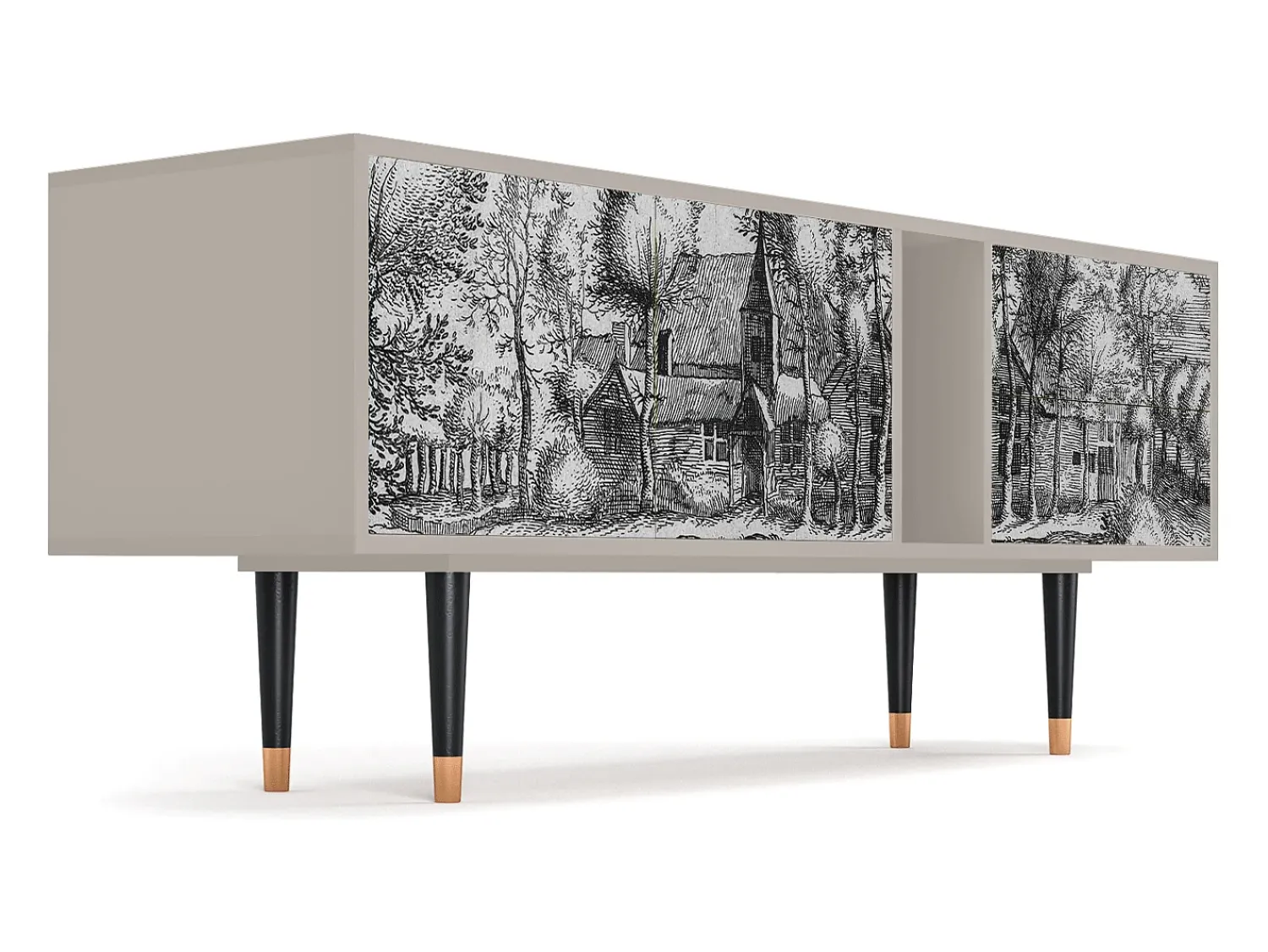 Móvel De Tv| Mueble de TV - 170х69х48 cm - T1 - A Pond, Areia Bege